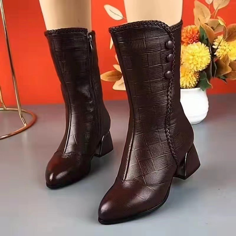 🍂【35-40】2024 nowe jesienne i zimowe buty ze skóry kaszmirowej