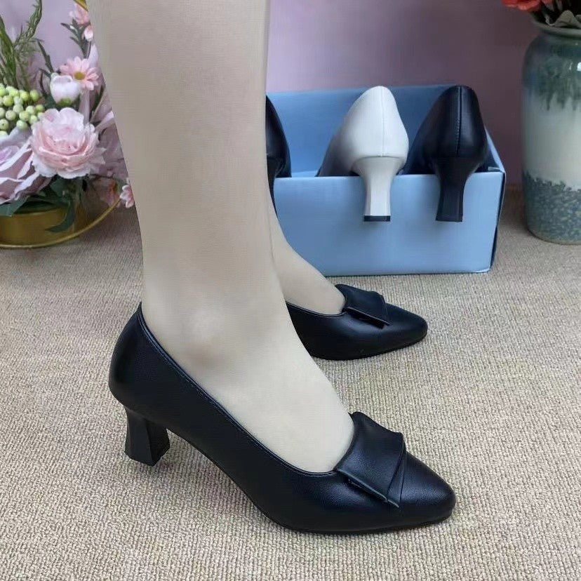 (Gorąca wyprzedaż)【35-41】Modne i eleganckie damskie buty na wysokim obcasie z miękkiej skóry