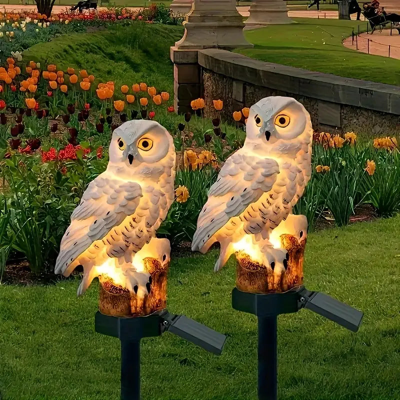 【Cumpărați 1 obțineți 1 gratuit】🦉 Lampă solară decorativă în formă de bufniță – Lumină caldă pentru grădina ta