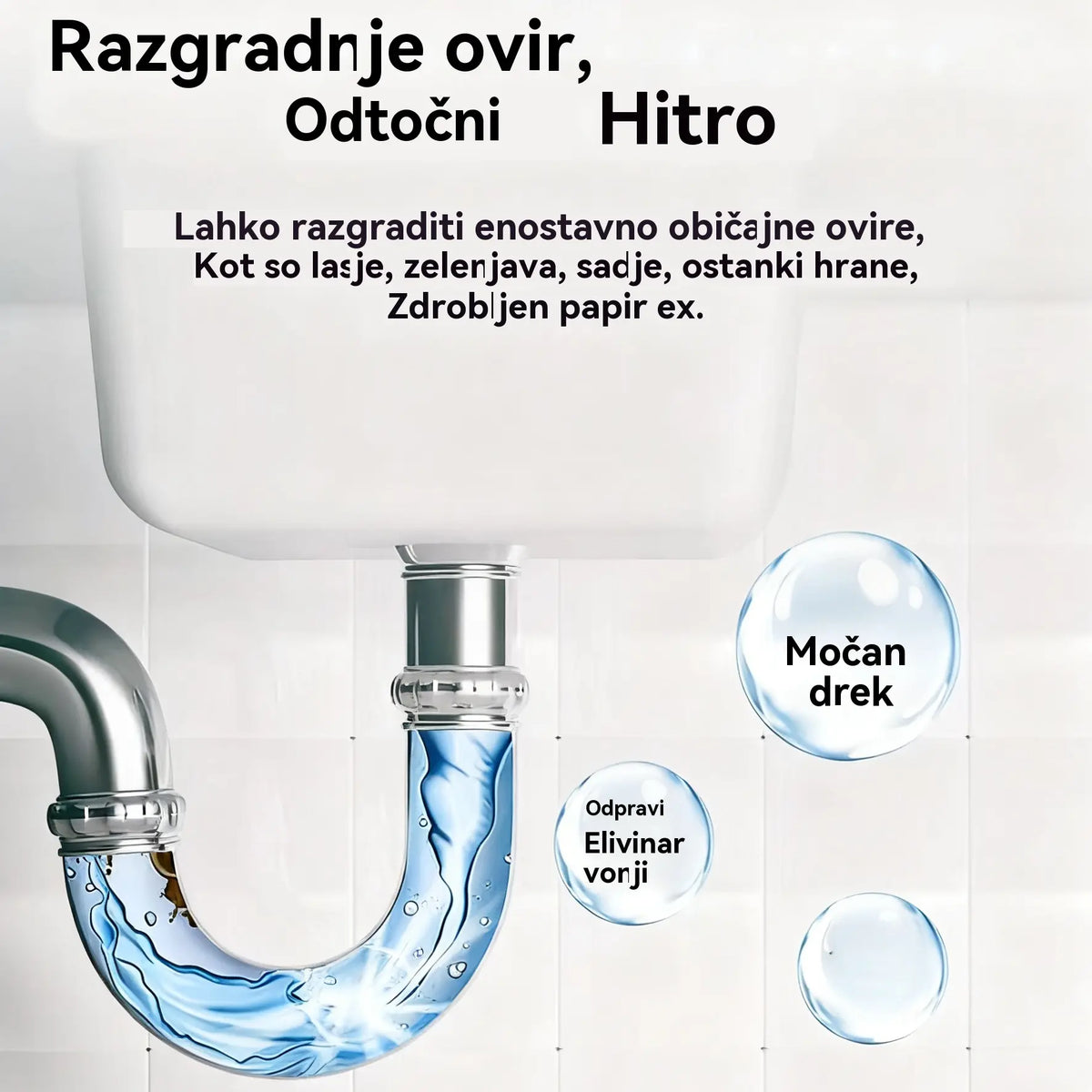 🛁💦【Kupite 1, dobite 1 gratis】🌟Čistilo za pomivalna korita in odtoke - Pena visoke gostote iz izvlečkov in razgradnih encimov.