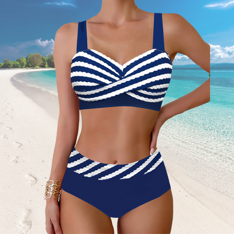 👙🌴Nowe, modne, seksowne, marszczone i szybkoschnące bikini, opcjonalnie wielokolorowe