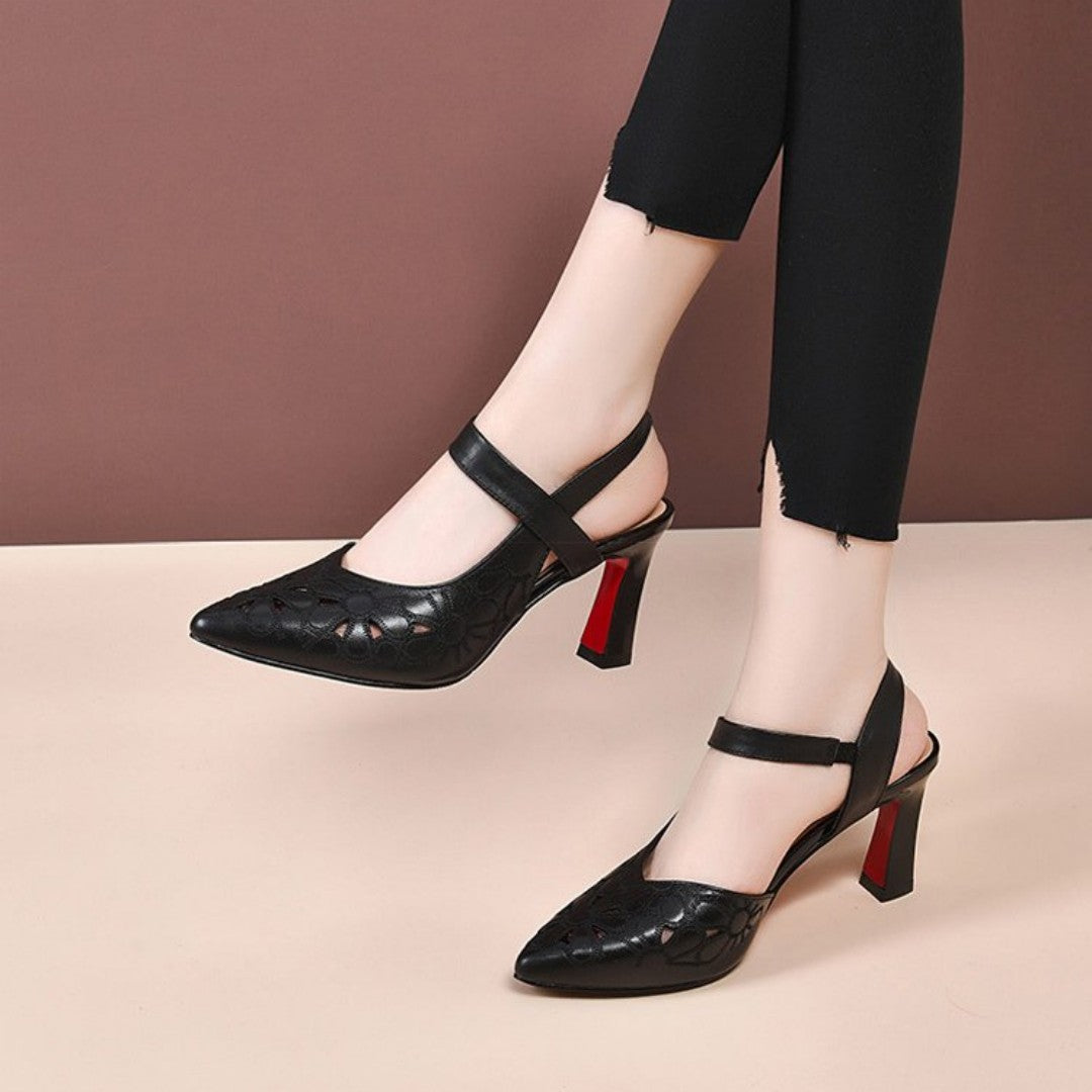 💖👍👡【35-41】2025 Nowa moda oddychające panie puste siatkowe buty na wysokim obcasie dla kobiet