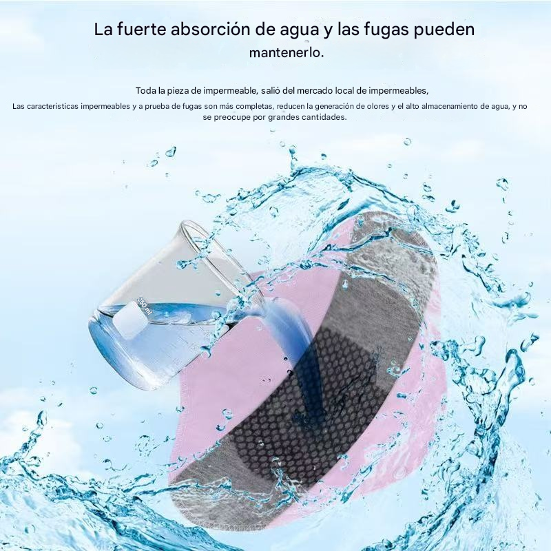 🔥🌈【Compra 3 y llévate 3 gratis】Almohadilla de algodón de grafeno antibacteriana lavable que evita fugas laterales