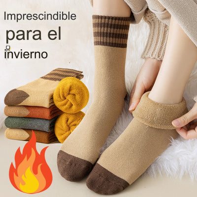 【🔥Compre 10 pares y obtenga 10 pares gratis】🎁Calcetines gruesos de algodón de invierno, cálidos y aislantes
