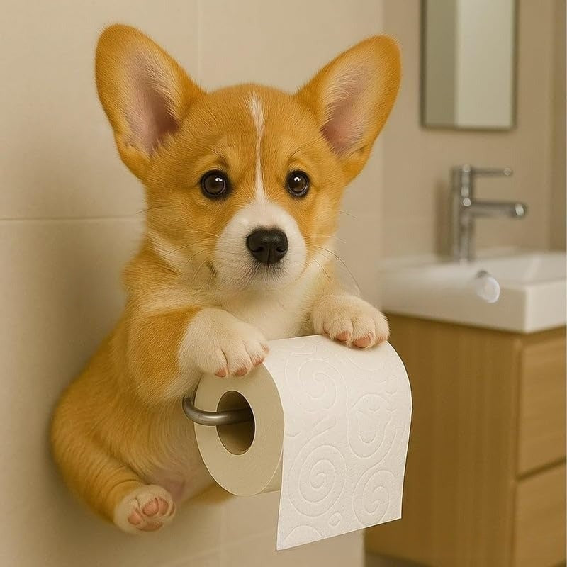 【Neskorý letný výpredaj】🐕【Kúpte 1, získajte 1 zadarmo】Držiak na toaletný papier s motívom roztomilého šteniatka