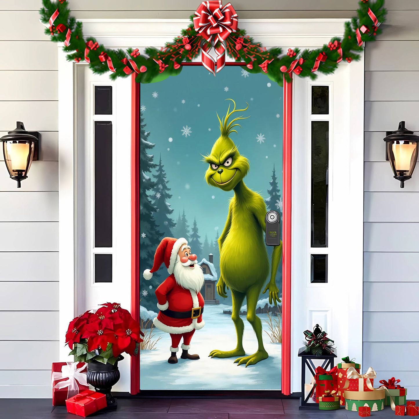 【Compra 1 y llévate 1 gratis】🎄Oferta anticipada de Navidad: 50 % de descuento en 🎅Decoraciones navideñas para puertas🎅