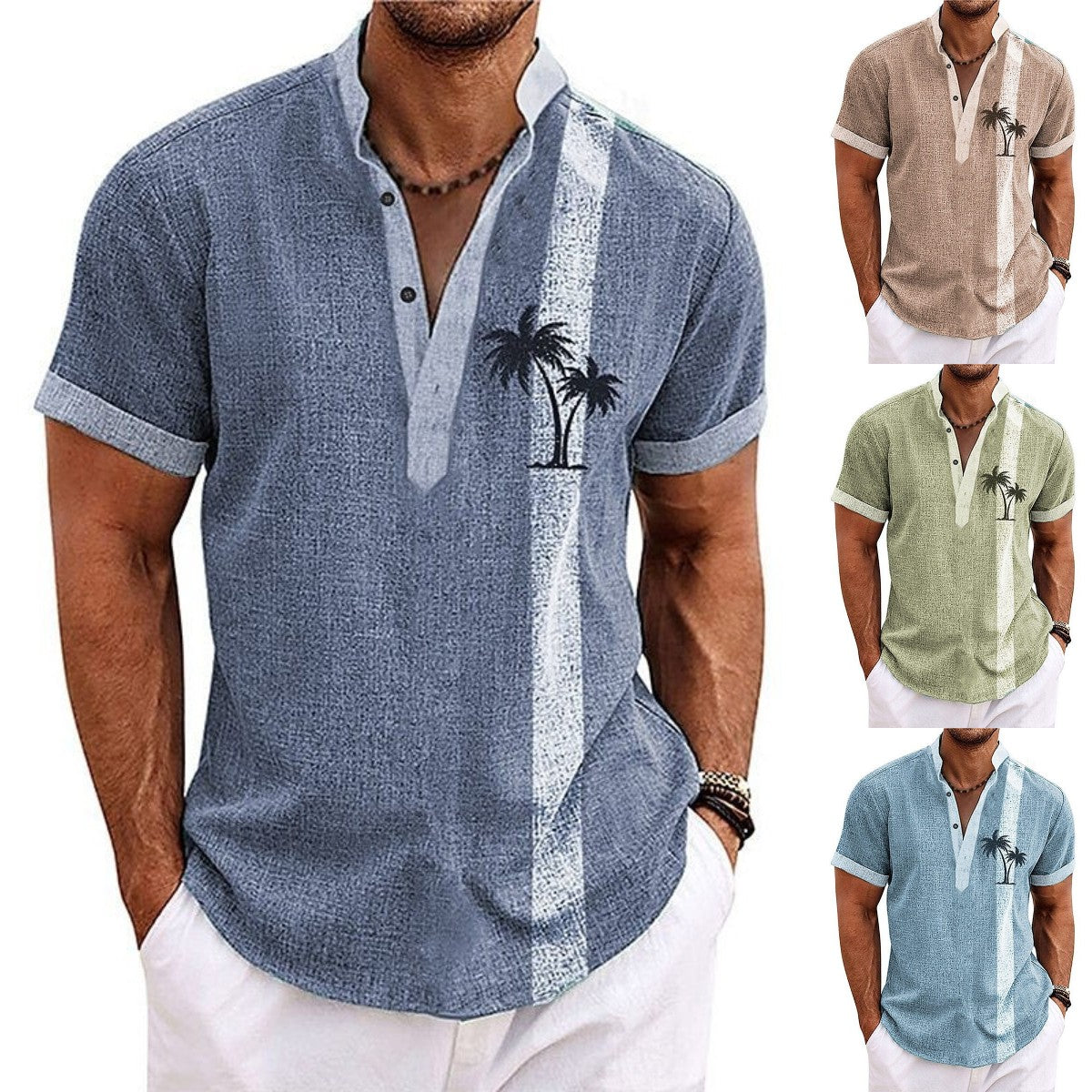 【S-6XL】😎☀️2024 Męska bawełniana koszula w stylu casual, resortowym