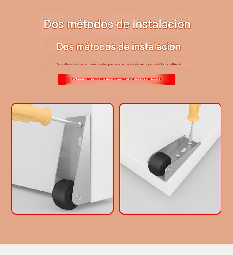 【4 ruedas + 16 tornillos】🚪 Soporte con Rueda para Puerta Caída – Silencioso, Ajustable y Fácil de Instalar 🔧