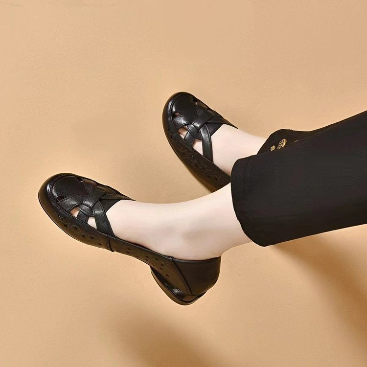 🔥【35-40】💞 2026 Nowe damskie sandały z okrągłym noskiem i na małym obcasie