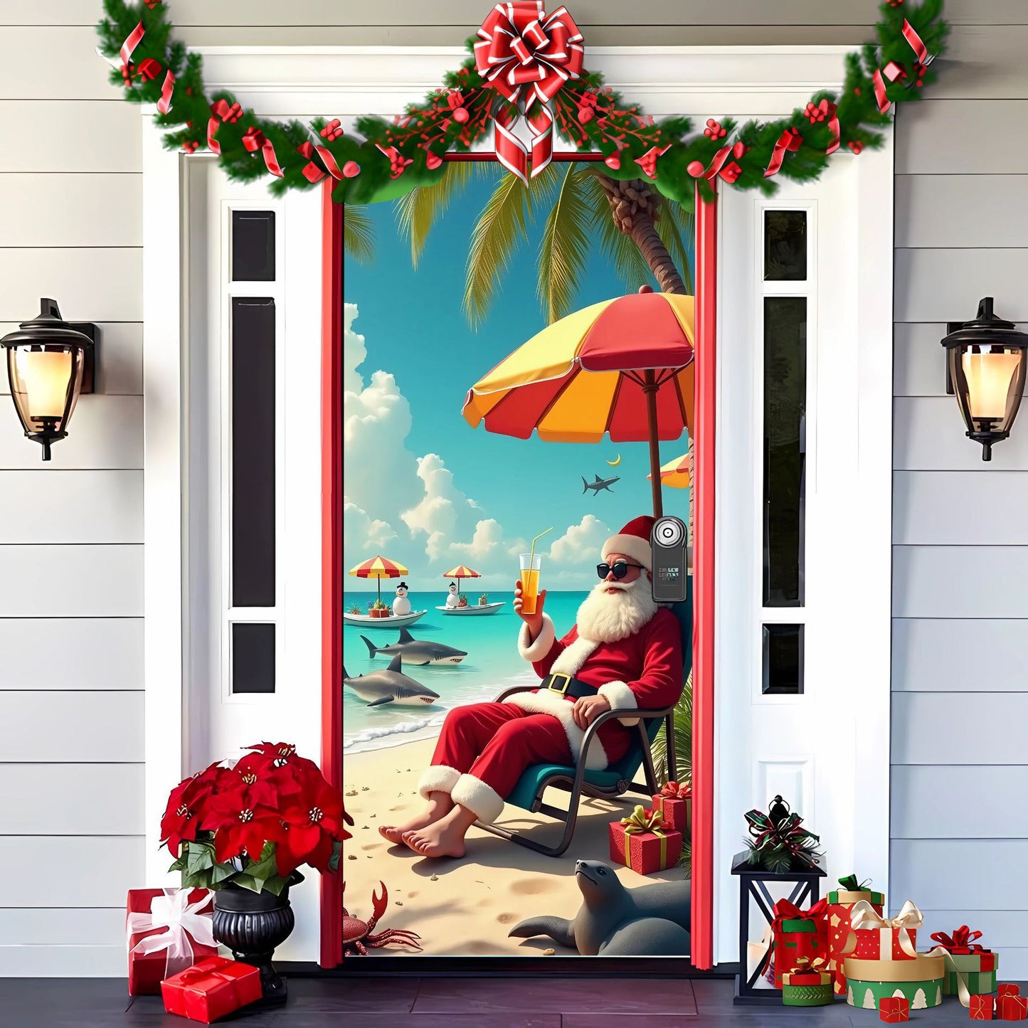 【Compra 1 y llévate 1 gratis】🎄Oferta anticipada de Navidad: 50 % de descuento en 🎅Decoraciones navideñas para puertas🎅