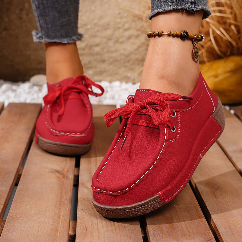 🔥【36-43】Zapatos casuales con cordones de felpa de la colección Otoño 2025