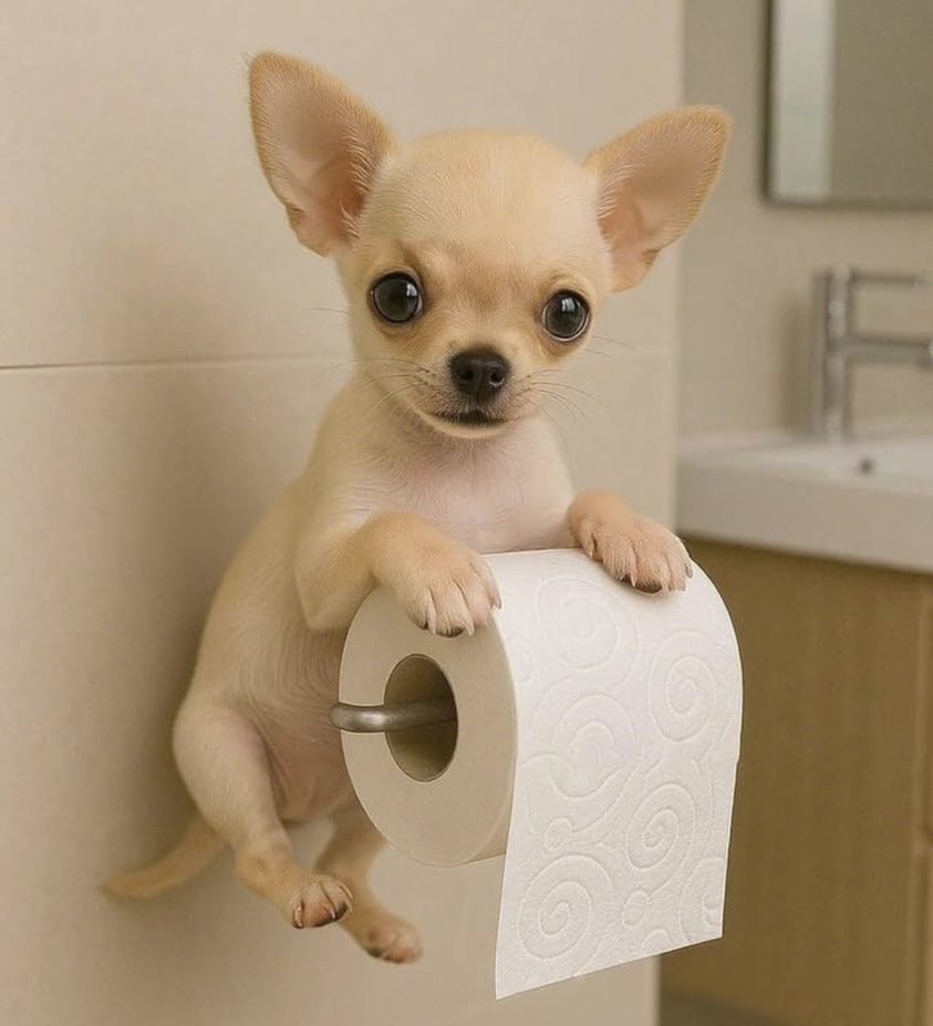 【Neskorý letný výpredaj】🐕【Kúpte 1, získajte 1 zadarmo】Držiak na toaletný papier s motívom roztomilého šteniatka