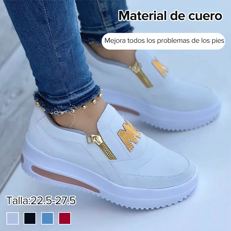 ✨【35-43】Damskie buty na co dzień z platformą i bocznym zamkiem błyskawicznym