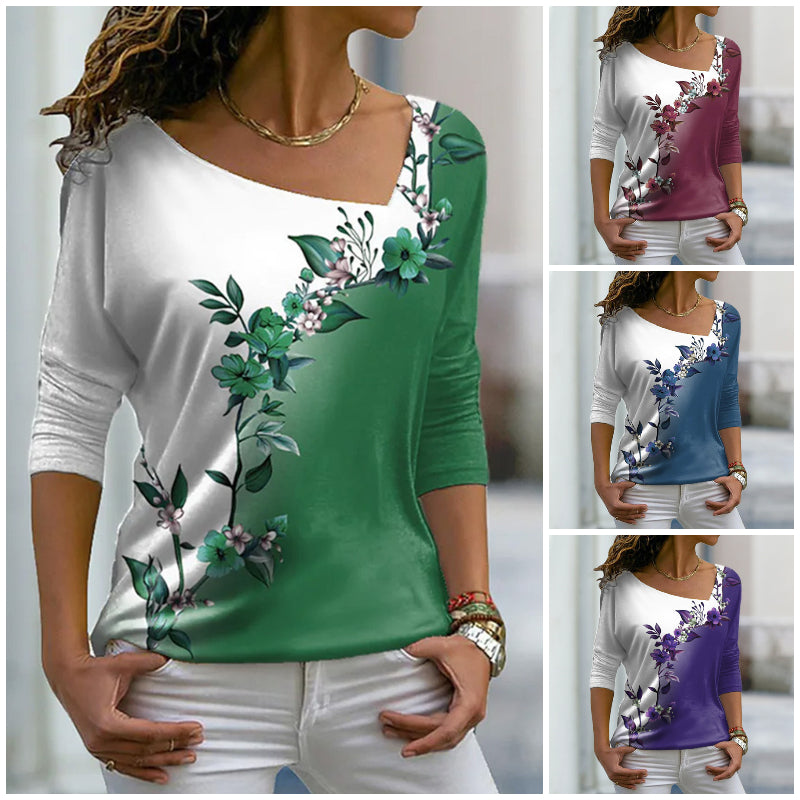 【S-2XL】🌺👚Wiosna 2025 nowa koszulka damska z nadrukiem