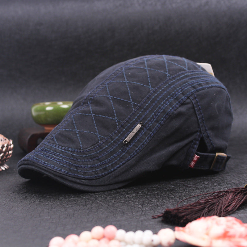 Regulowany dżinsowy beret w stylu vintage