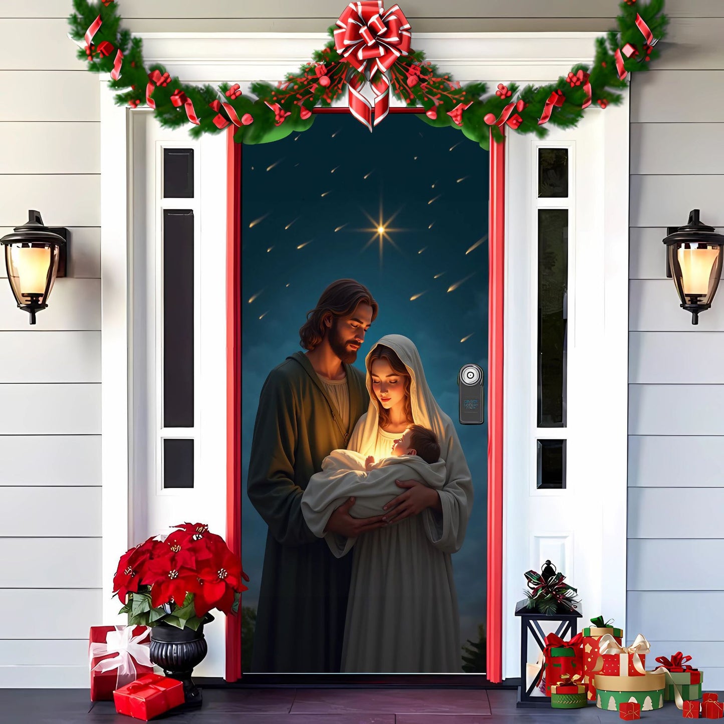 【Compra 1 y llévate 1 gratis】🎄Oferta anticipada de Navidad: 50 % de descuento en 🎅Decoraciones navideñas para puertas🎅