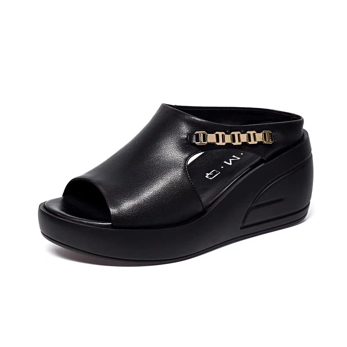 💥【35-42】👡Sandale cu platformă din piele naturală la modă