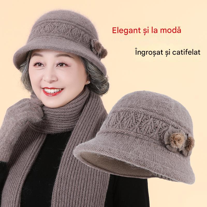 🧶czapka + szalik🧶 Ciepły towarzysz zimą: ciepła wełniana czapka z dzianiny