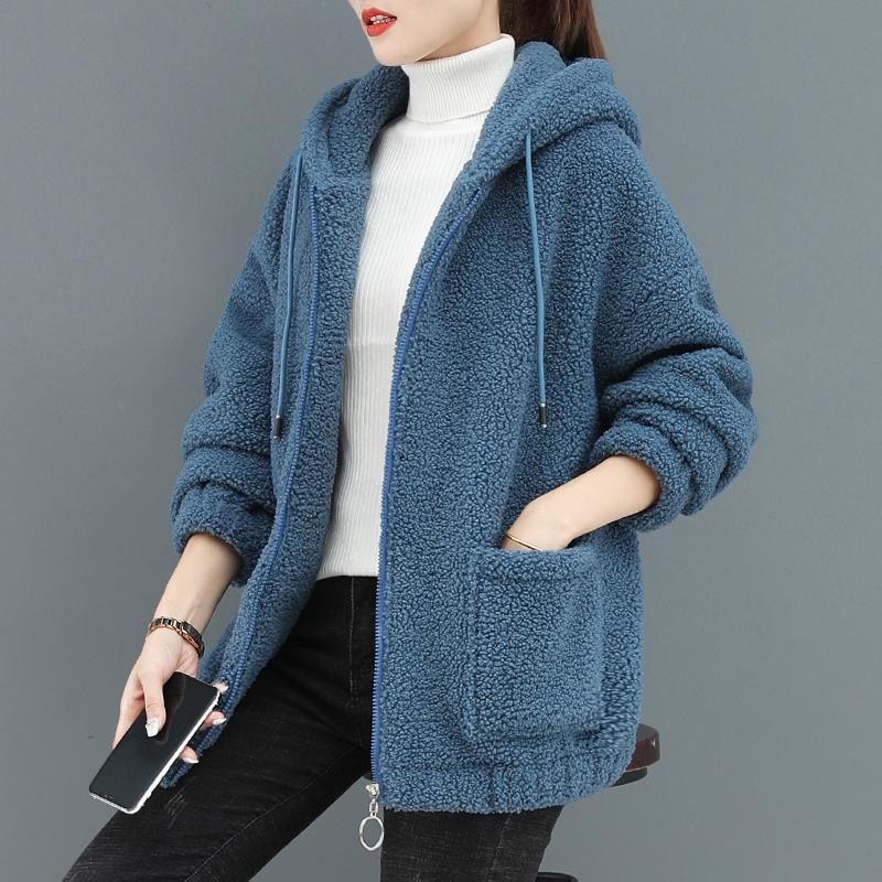 🔥🔥 【M-4XL】 2025 jesienno-zimowa nowa moda damska polarowa kurtka z kapturem