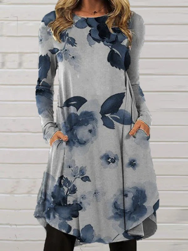 🔥【S-5XL】2024 Nowa jesienna sukienka z nadrukiem w stylu retro w etnicznym stylu