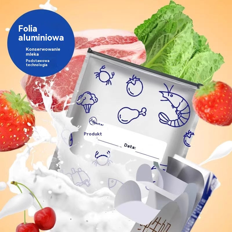 🔥🔥Łącznie 120 antybakteryjnych woreczków z folii aluminiowej, niezwykle łatwych w użyciu, pozwalających zachować świeżość.