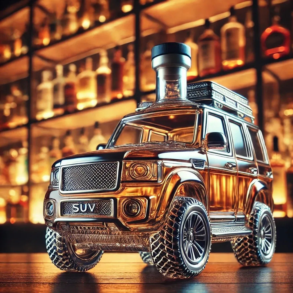 【Neskorý letný výpredaj】🥃Unikalny Jeep, solidna szklana konstrukcja, karafka do whisky