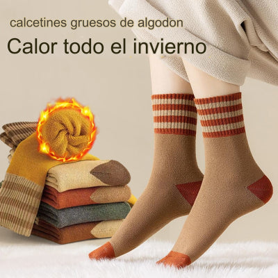 【🔥Compre 10 pares y obtenga 10 pares gratis】🎁Calcetines gruesos de algodón de invierno, cálidos y aislantes