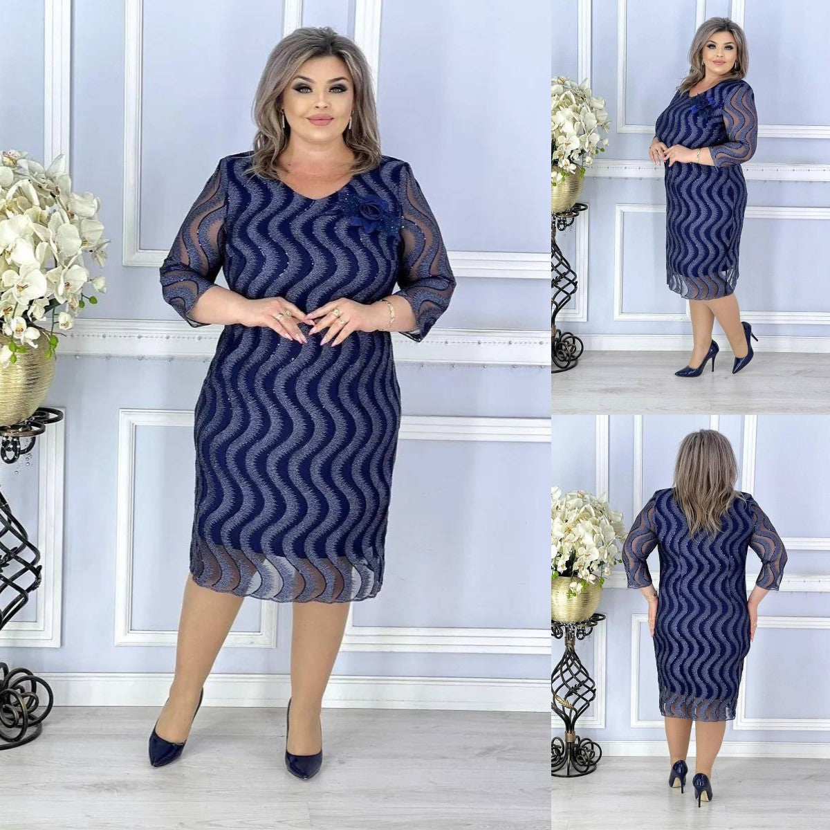 💙🌸【🏆Articole la mare căutare】 Rochie elegantă de înaltă calitate