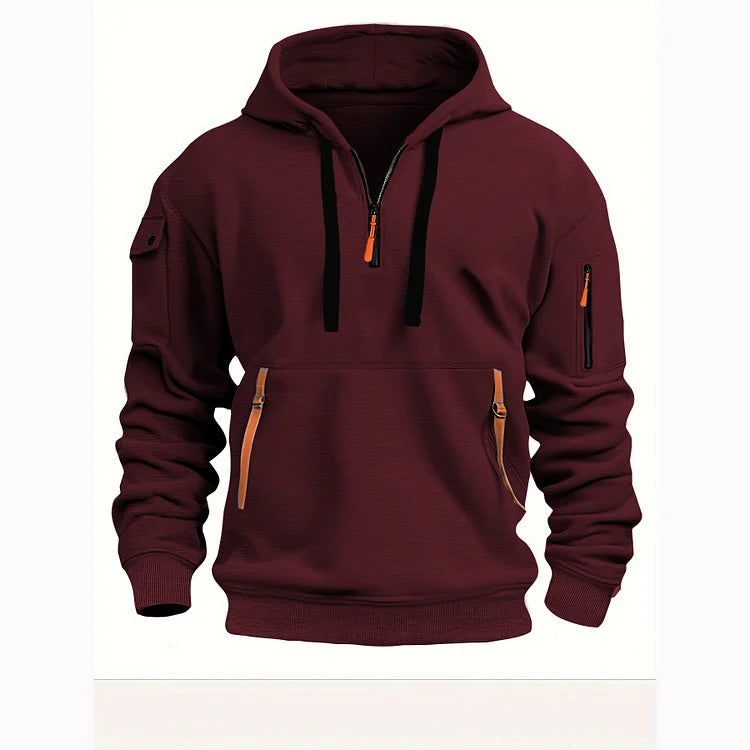 💥【S-5XL】Męska sportowa bluza z kapturem zapinana na zamek i wiele kieszeni