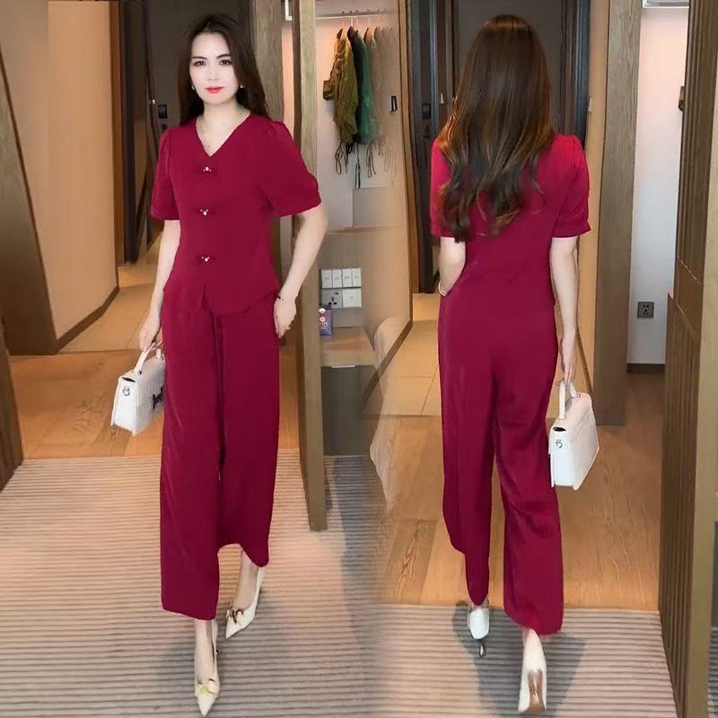 【M-4XL】👚2025 nowy swobodny i wygodny damski garnitur, top + spodnie