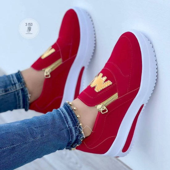 ✨【35-43】Damskie buty na co dzień z platformą i bocznym zamkiem błyskawicznym