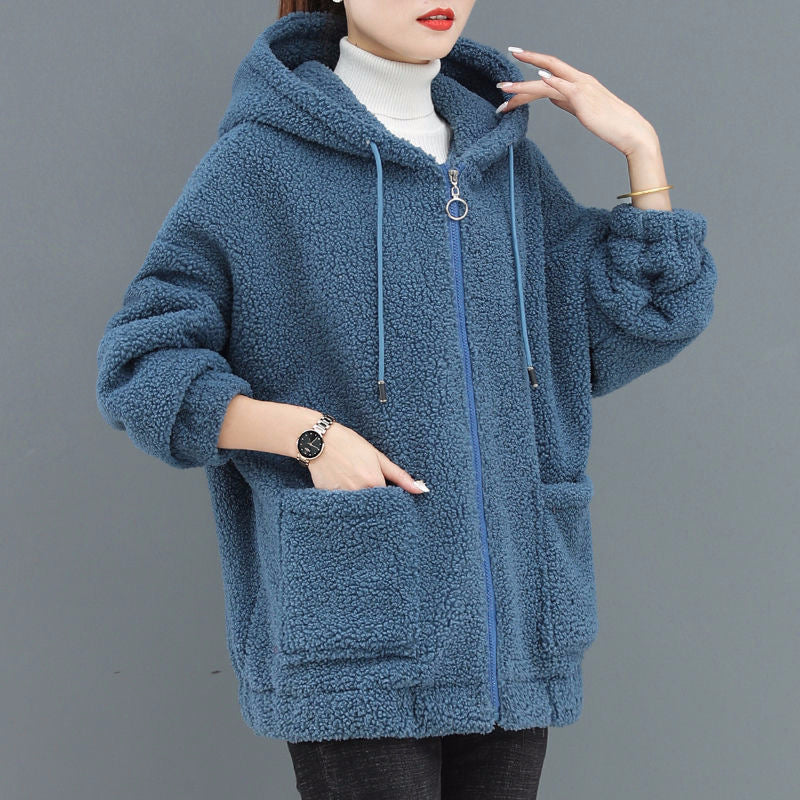 🔥🔥 【M-4XL】 2025 jesienno-zimowa nowa moda damska polarowa kurtka z kapturem