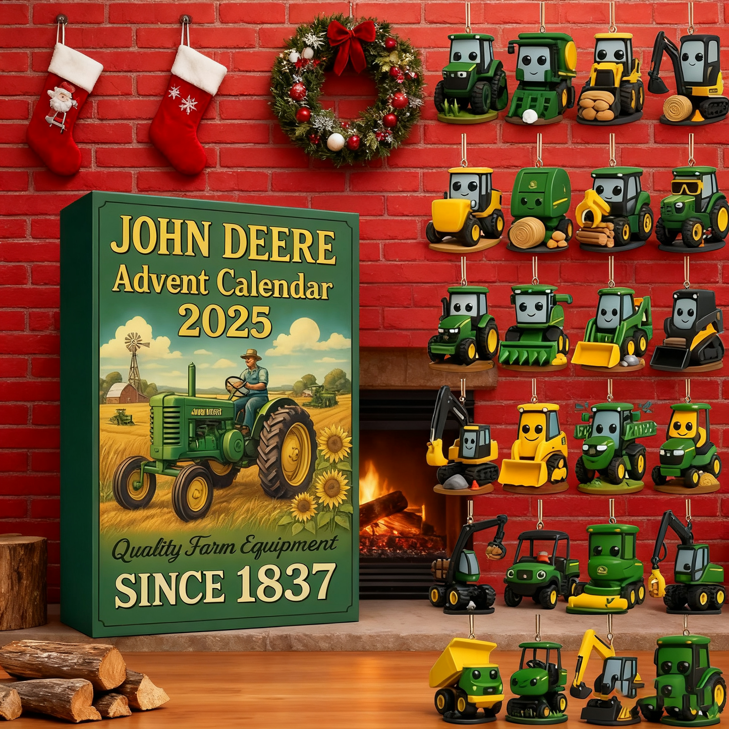 【Kup 1, otrzymaj 1 gratis】🎁🎁24 dni *Kalendarz adwentowy John Deere