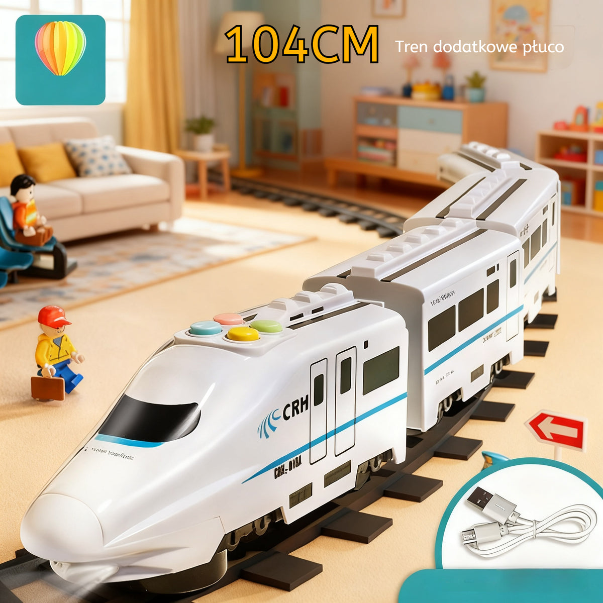 🚆【50% zniżki ograniczonej czasowo】Bestsellerowa elektryczna zabawka – symulator szybkiego pociągu, mały pociąg