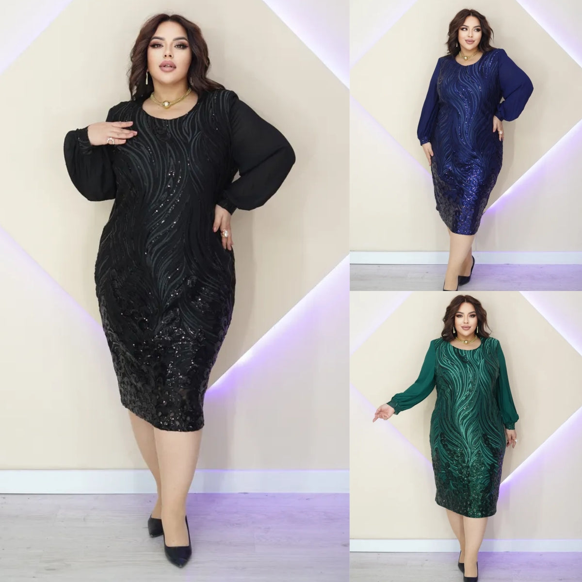 💖💖【S-5XL】Nowa i elegancka sukienka z szyfonu wysokiej jakości