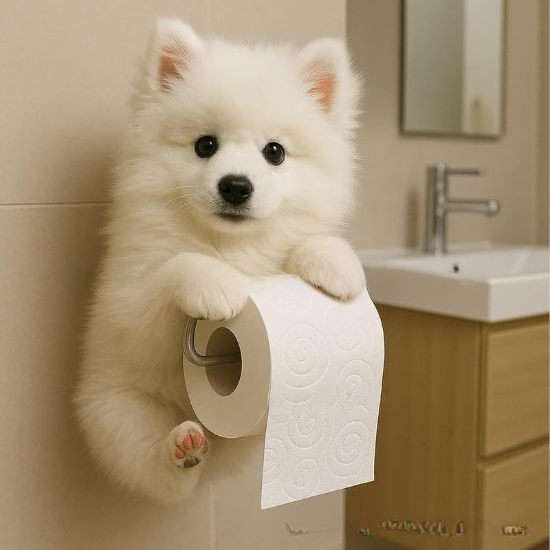 【Neskorý letný výpredaj】🐕【Kúpte 1, získajte 1 zadarmo】Držiak na toaletný papier s motívom roztomilého šteniatka