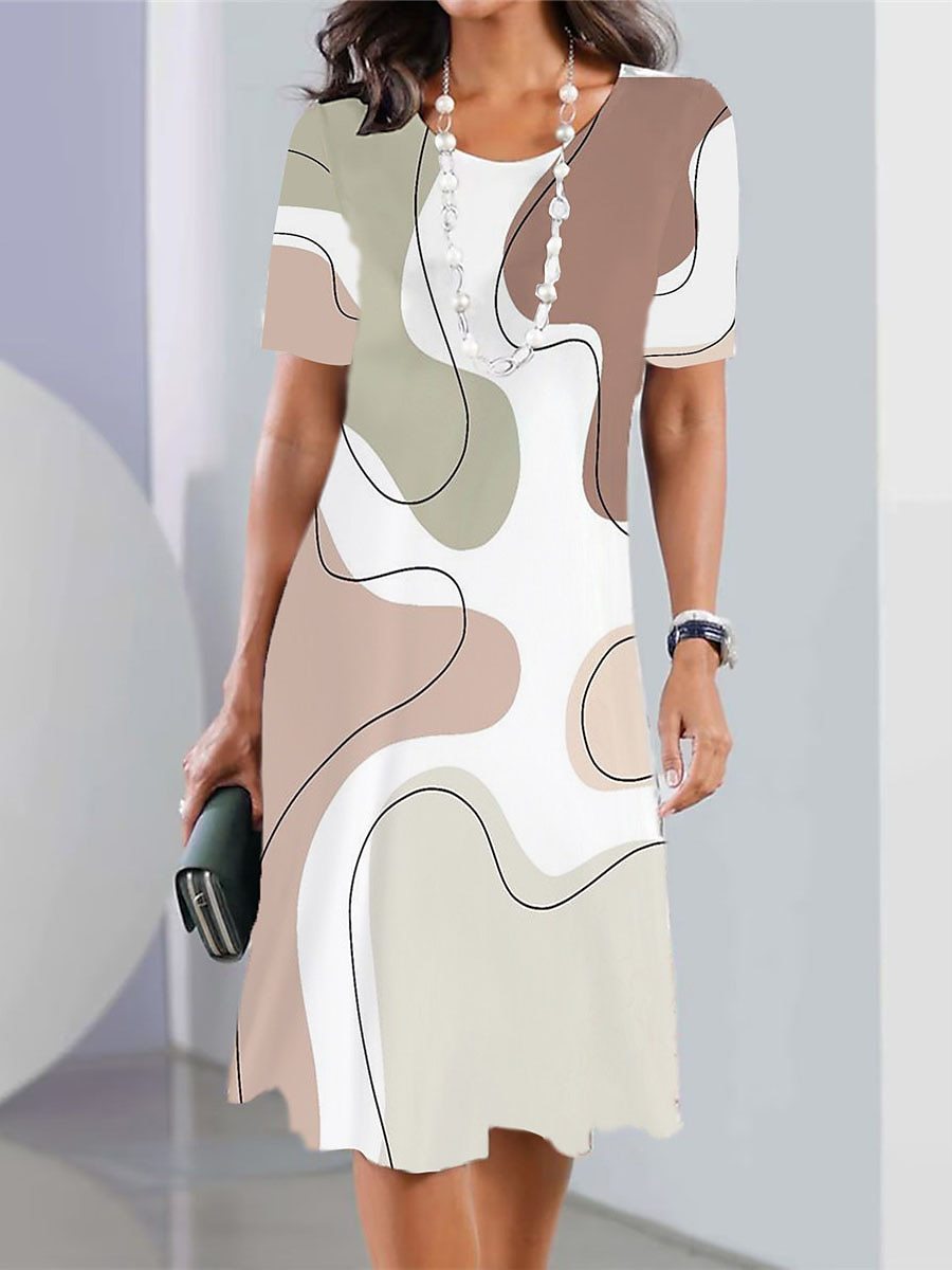 【Kupte 1 a dostanete 1 zdarma】👗【XS-5XL】Jaro/léto, nejprodávanější sexy květinové šaty s kulatým výstřihem