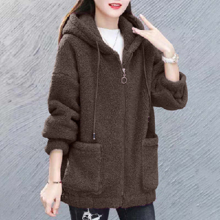 🔥🔥 【M-4XL】 2025 jesienno-zimowa nowa moda damska polarowa kurtka z kapturem