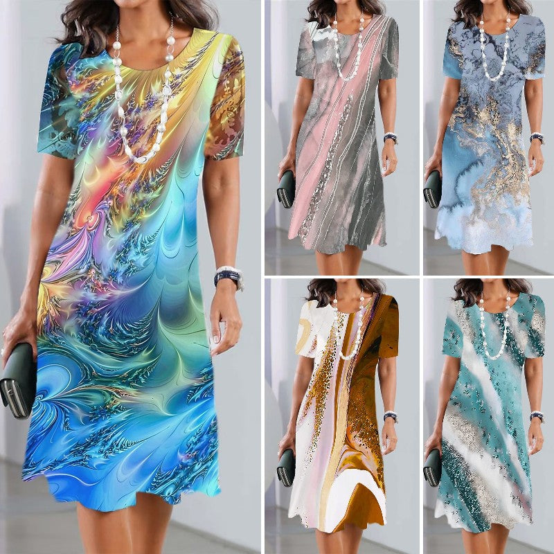👗【XS-5XL】 2024 Seksowna sukienka z okrągłym dekoltem dla kobiet