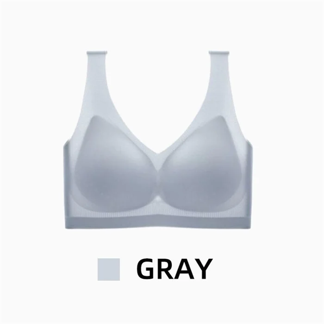 🔥【M-5XL】 Ultracienki biustonosz bezszwowy z lodowego jedwabiu