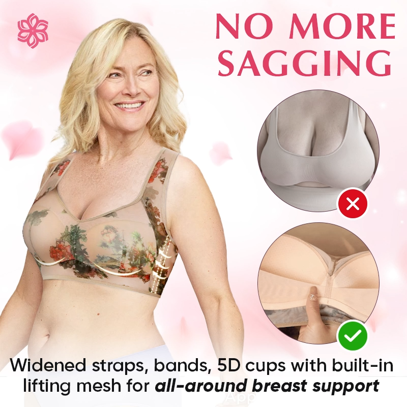 💥【🔥50% zniżki】【Kup 3, odbierz 3 za darmo】Fajny i wygodny biustonosz z nadrukiem lodowego jedwabiu