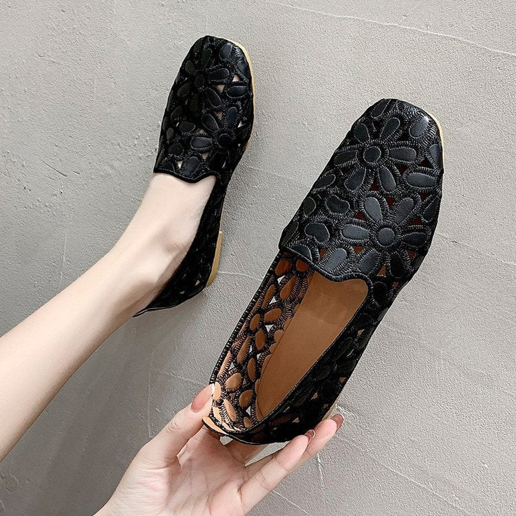 🌺🌺【35-42】Nowa moda damskie wydrążone płaskie buty