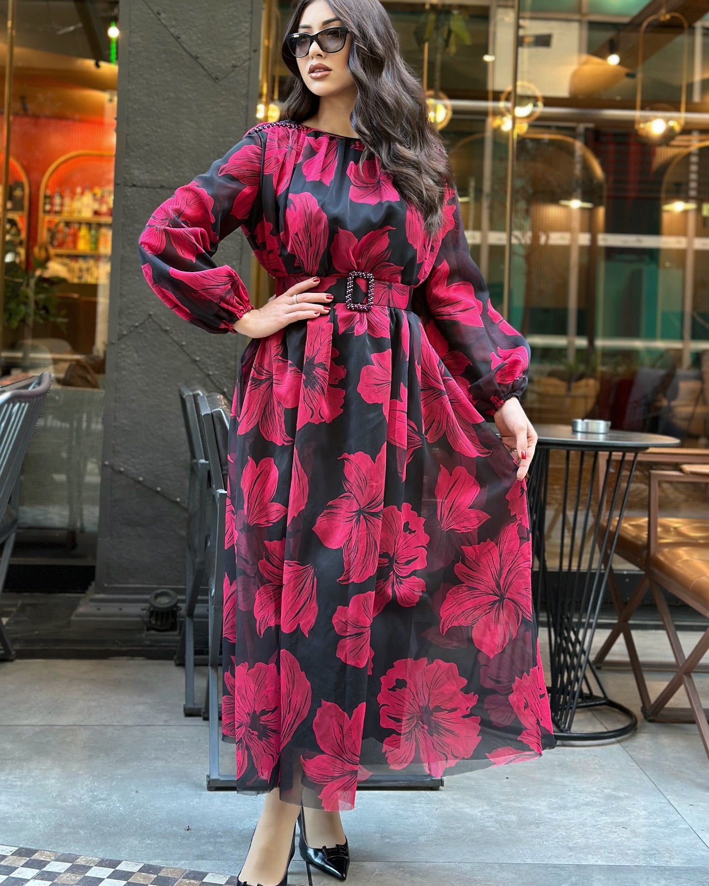 🔥【S-5XL】👗Noua rochie eleganta din tul din flori pentru vara