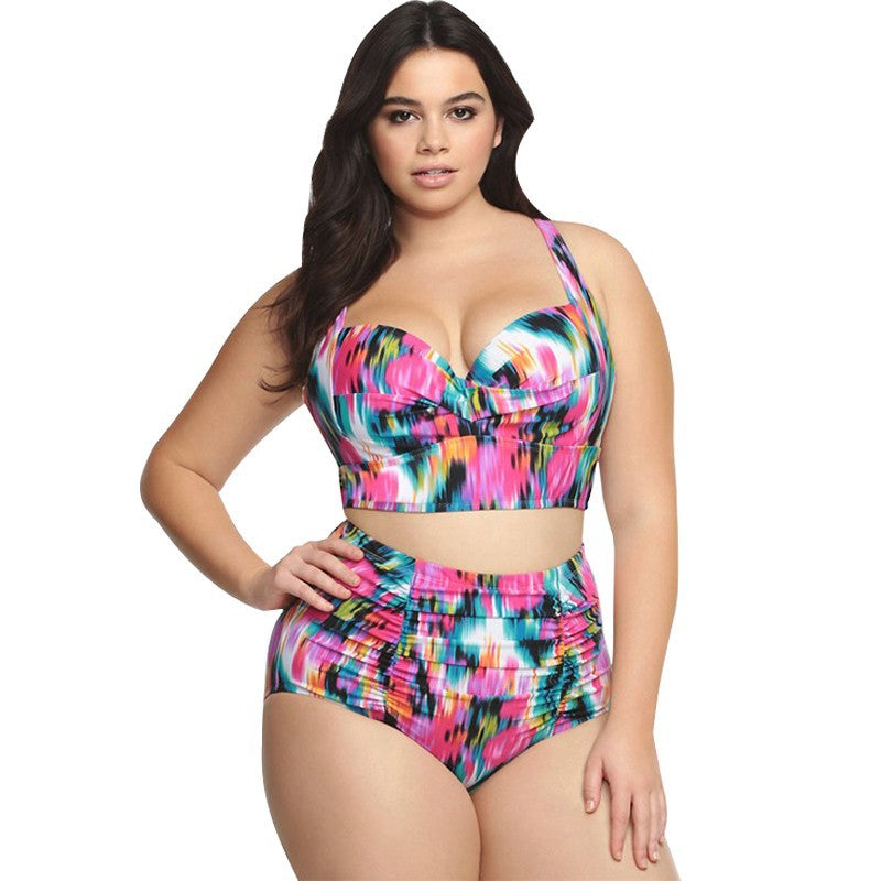 🔥🔥【60% OFF】【L-5XL】👙Nowy dwuczęściowy kostium kąpielowy Plus Size Bikini