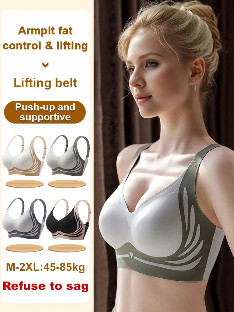 😍【Cumpărați 1, primiți 1 gratuit】【40-85KG】Sutien pentru femei fără sârmă, dintr-o bucată❤️