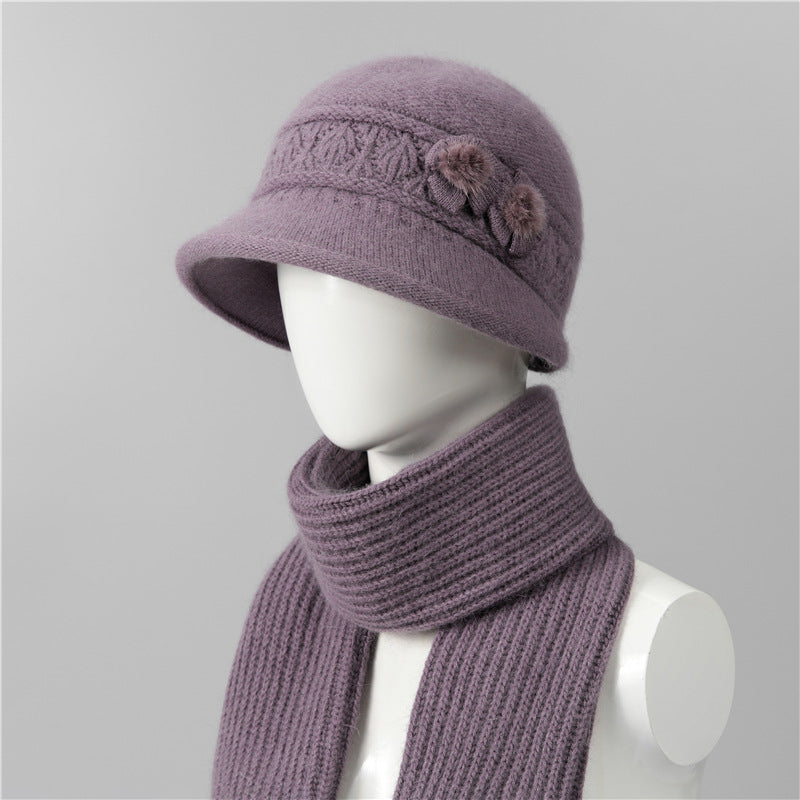 🧶Czapka + Szalik🧶 Ciepły zimowy towarzysz: wygodna dzianinowa wełniana czapka