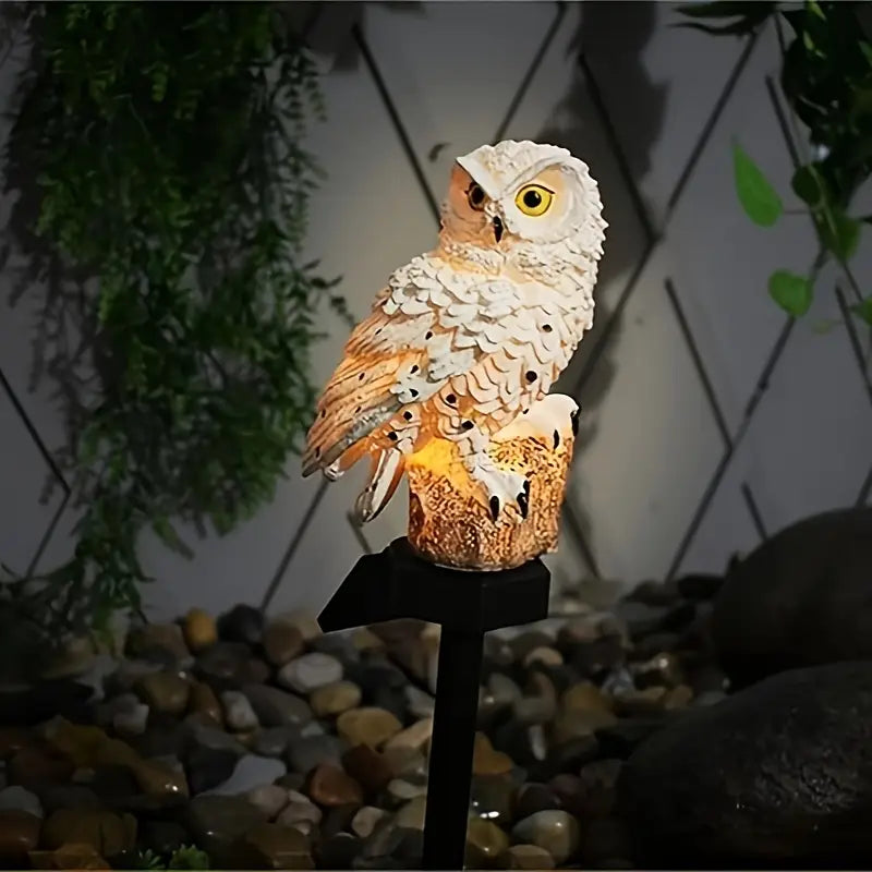【Cumpărați 1 obțineți 1 gratuit】🦉 Lampă solară decorativă în formă de bufniță – Lumină caldă pentru grădina ta