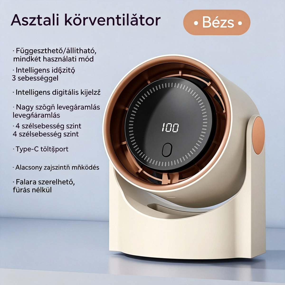 đ§đĂj, lapĂĄt nĂ©lkĂŒli, turbina stĂlusĂș asztali ventilĂĄtor (falra szerelhetĆ)