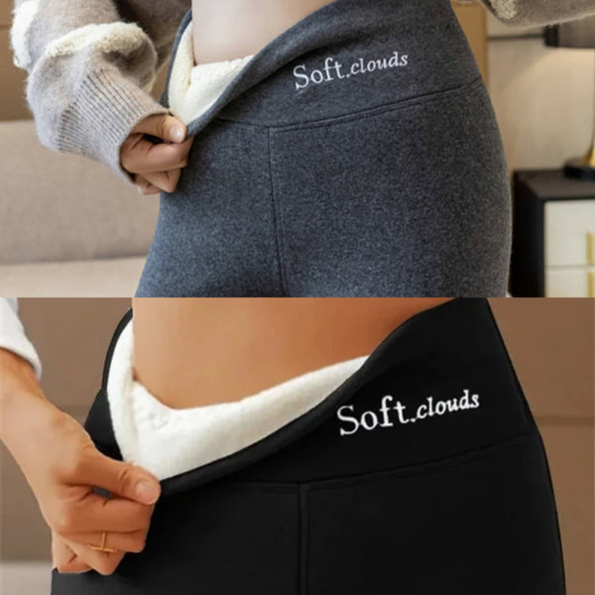 【Kup jeden, drugi dostaniesz gratis】Kaszmirowe legginsy termiczne z wysokim stanem na jesień i zimę, można nosić na zewnątrz