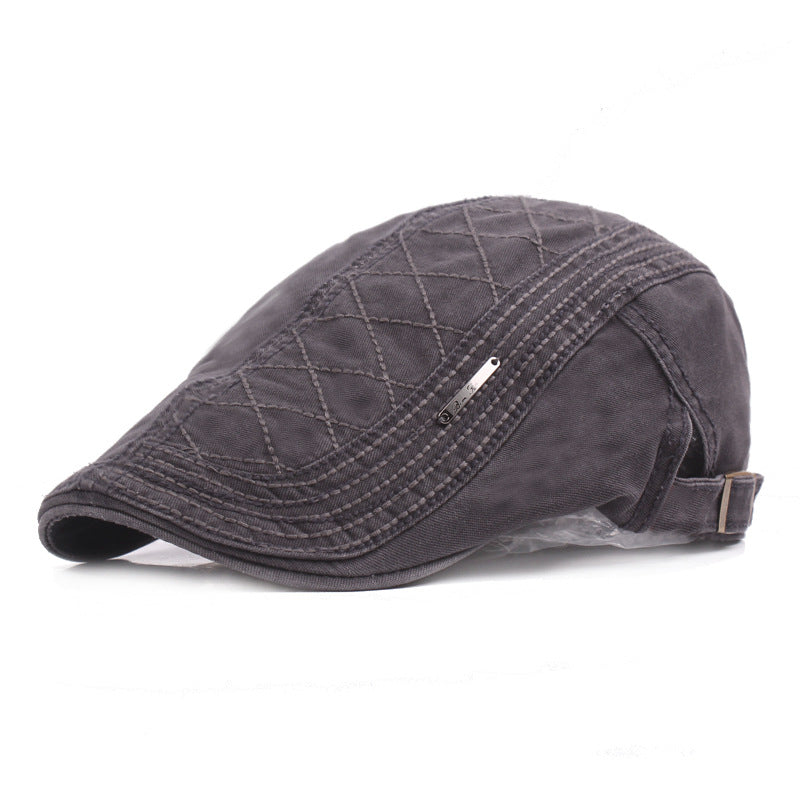 Regulowany dżinsowy beret w stylu vintage
